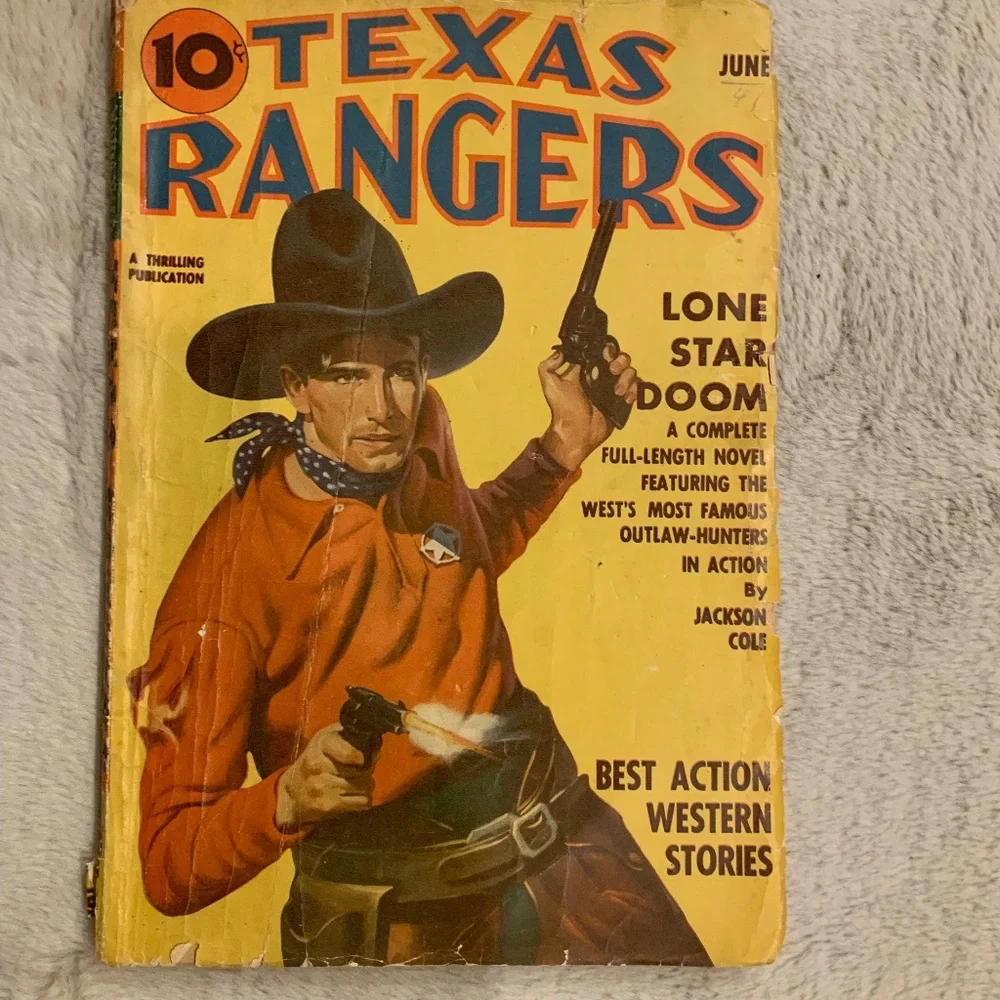 Vintage Pulp Magazine Texas Rangers 1941 Cowboy Western